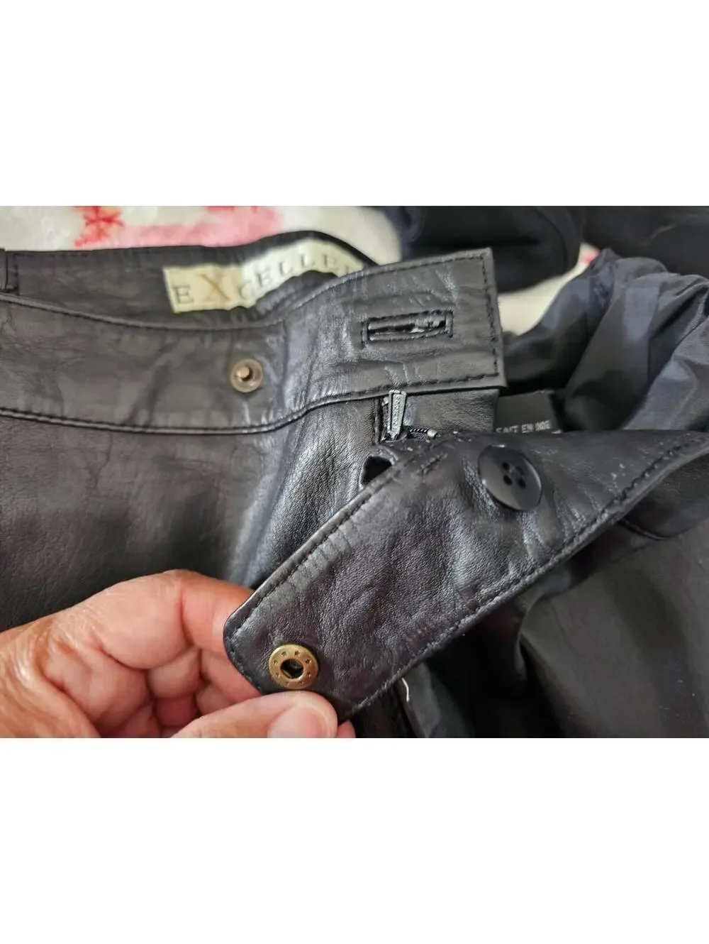 Vintage Women's Excelled Leather Pants Straight Leg Black Size 4 REG Zip Fly - Picture 7 of 16
